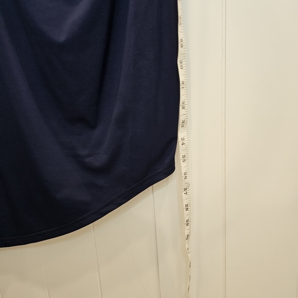 Sam Edelman Off the Shoulder Long Sleeve Midi Body-Con Dress Women's Size 6 Navy - Picture 8 of 13